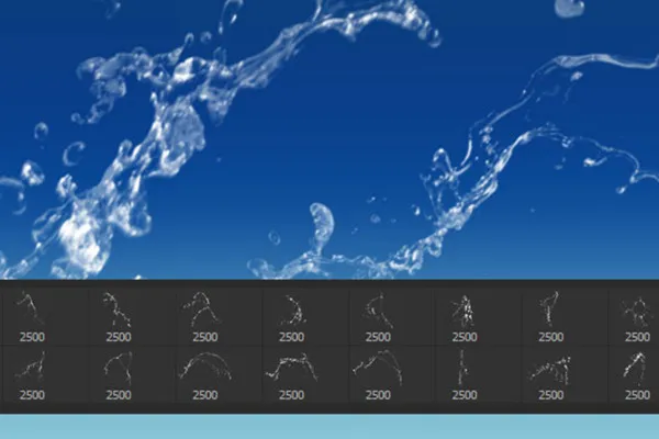Pinsel-Set Wasserbilder, Wasserspritzer, Wassertropfen: Brushes für Photoshop, GIMP & Co 5