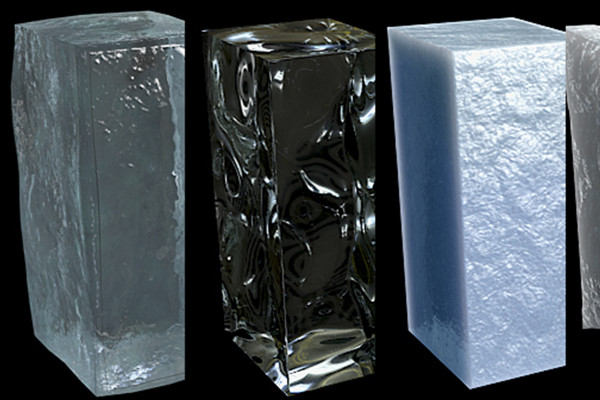 Material för Cinema 4D: Is-Shader – Cinema 4D-fil med shaders och exempelobjekt