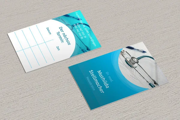 Modèles de cartes de rendez-vous et de tampons pour médecins - Version 4