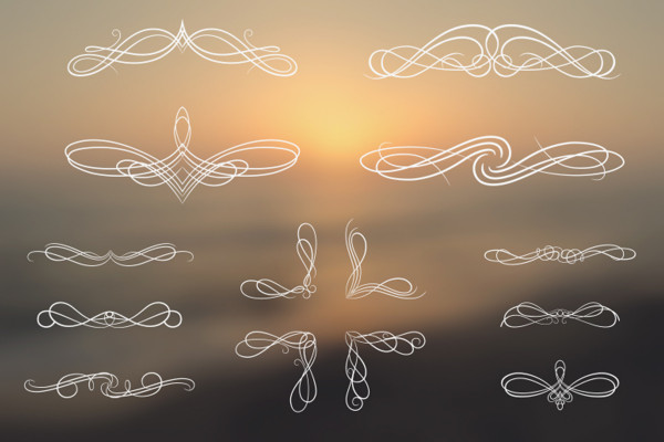 Decorative vector shapes and ornaments - package 05