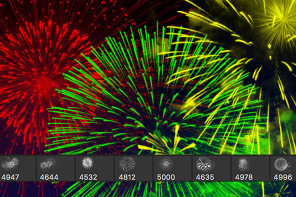 Pinceles "Fuegos artificiales" - Versión 4