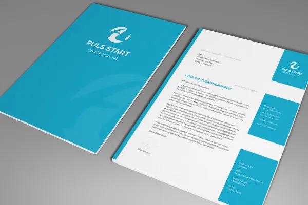 Letterhead, business stationery & letterhead template to print out: 4 start-ups, start-up version 3