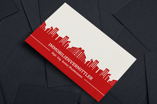 Plantilla de Photoshop para tarjetas de visita - variante 4