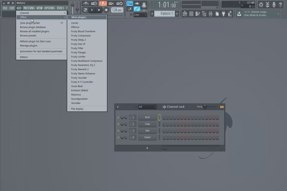 FL Studio ile dijital müzik prodüksiyonu - 2.2 Genel Kontroller, Adım Dizisayarı ve Çalma Listesi