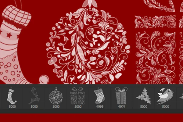 Das große Pinsel-Paket – Winter, Weihnachten & Silvester 5: Weihnachtsmotive