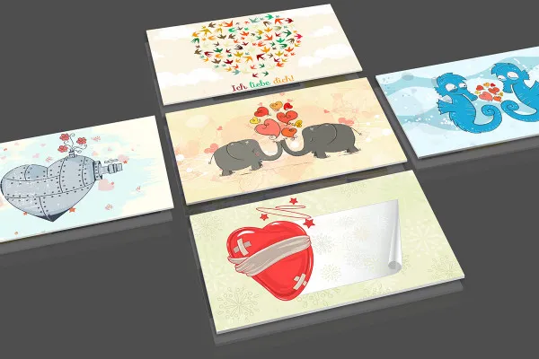Valentins- och kärleksillustrationer - Paket 05