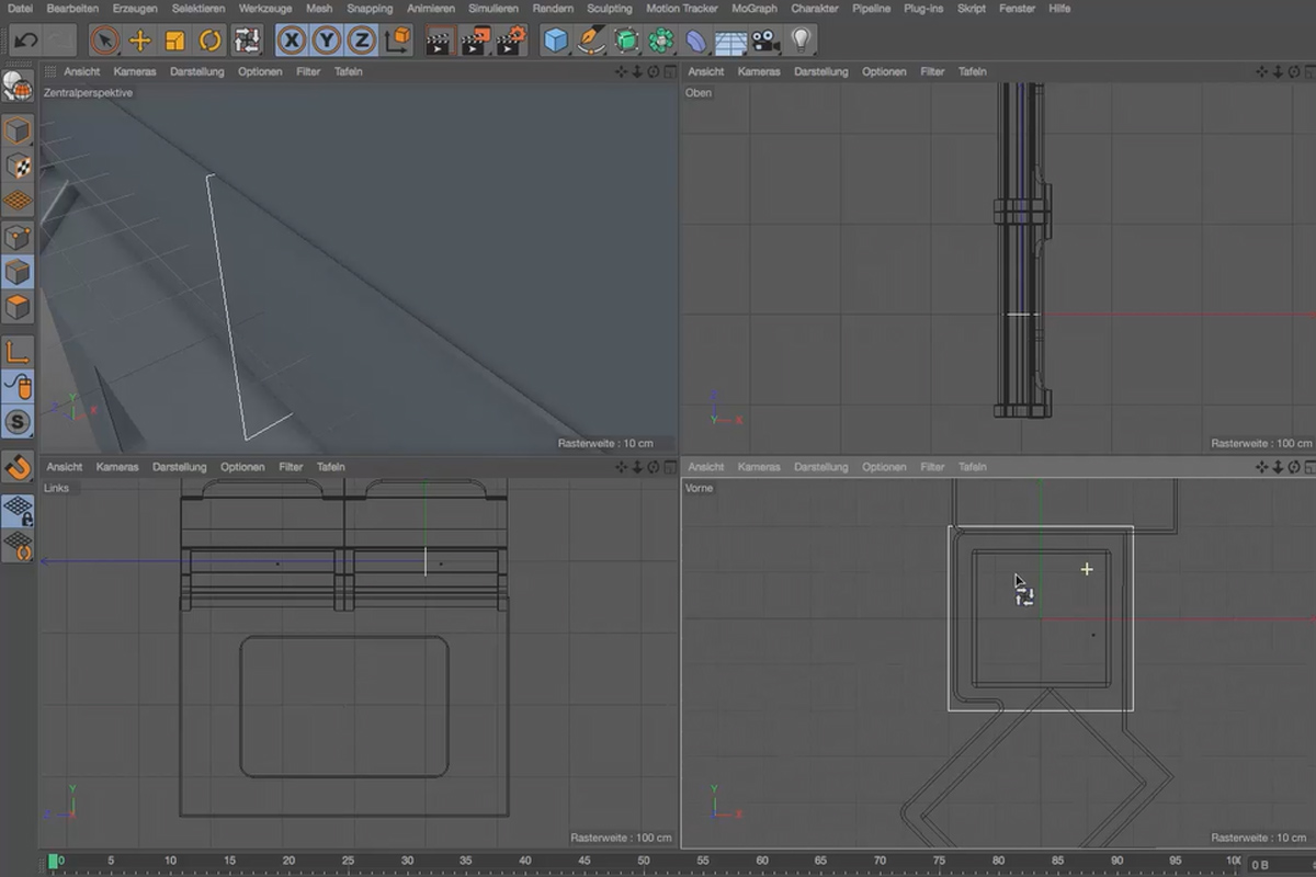 Praktik i Cinema 4D - Modellering och ljussättning av en rymdstation: 05 fönsterramar