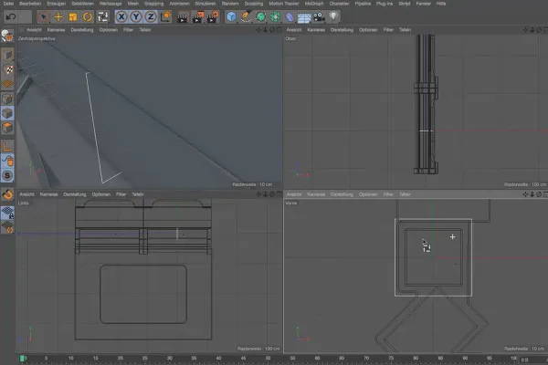 Cinema 4D 실습 - 우주 정거장 모델링 및 조명: 05 창문 프레임