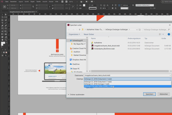Apprendre InDesign - Tutoriel pour les débutants : 1.4 Formats de sauvegarde et empaquetage de fichiers