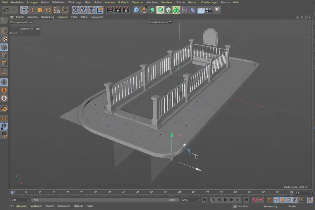 Cinema 4D 튜토리얼 "Underground": 1.13 Randstein