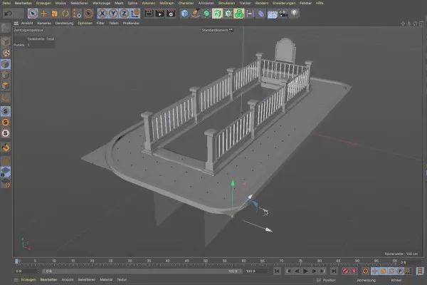 Cinema 4D 튜토리얼 "Underground": 1.13 Randstein