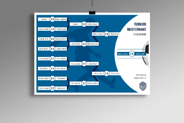 Design-Vorlagen für euren Sportverein – Vol. 3: Turnierplan/Spielplan