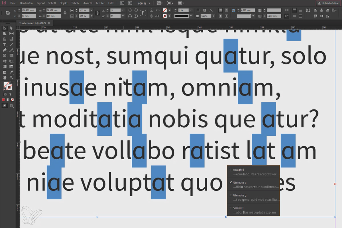 Nytt i Creative Cloud: InDesign CC 2017 (november 2016) - Forbedring for OpenType-skrifter.