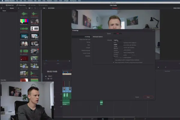 DaVinci Resolve-Tutorial: 1.5 | Englisch – ja, und?