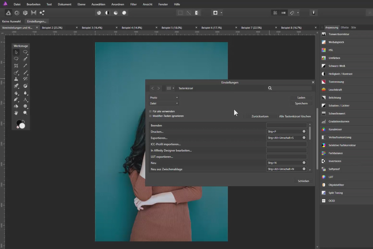 Frigjøring med Affinity Photo: 01 | Innstillinger og informasjon