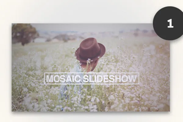 Template Slideshow After Effects: Gaya Mozaik