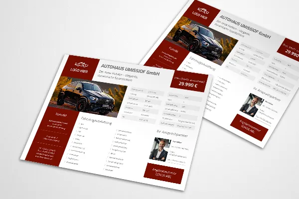 Design templates for car exposés - Version 5