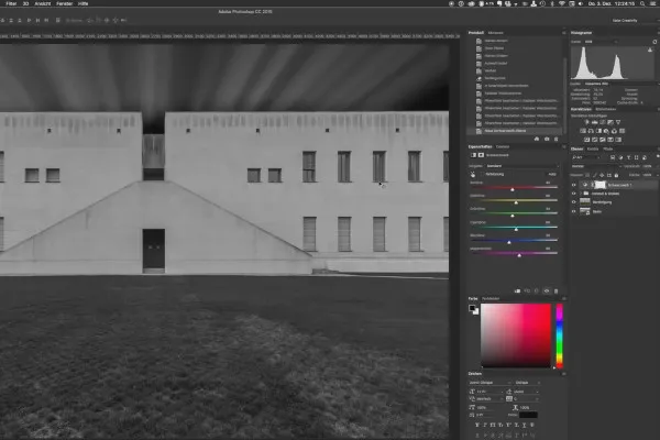 Architektonická fotografie: Úprava obrázku ve stylu fine art – 2.3 Převod do černobílé podoby