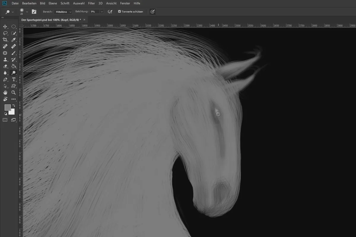 Tutorial Photoshop Composing: Semangat Olahraga - Terang dan Gelapkan 5 Benang