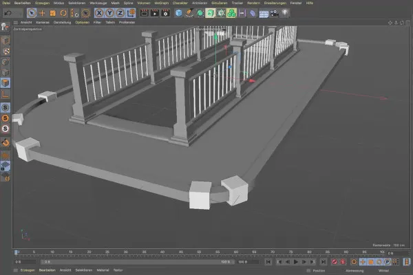 Cinema 4D-Tutorial "Underground": 1.14 Unterteilung