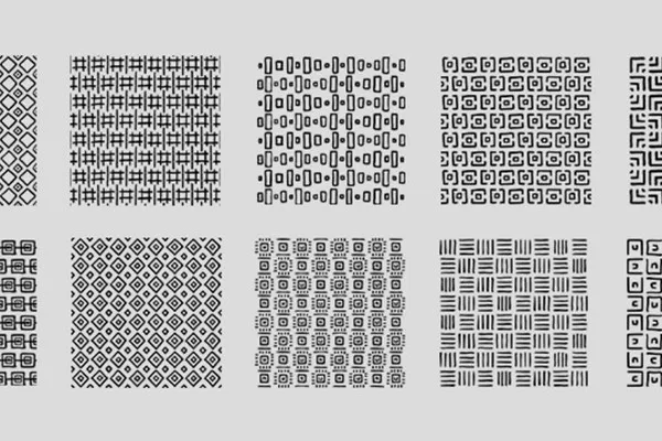 Ornaments for Photoshop and Affinity Photo: Textile-like textures