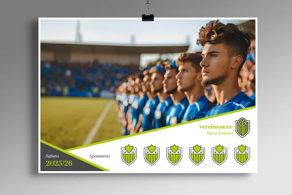 Ontwerpsjablonen voor jullie sportvereniging - Vol. 5: Teamfoto.