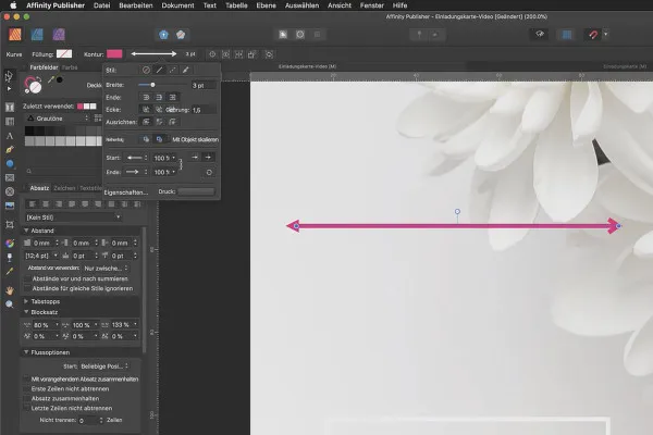 Affinity Publisher Grundlagen-Tutorial: 05 | Objekte platzieren, Konturen und Rahmenoptionen