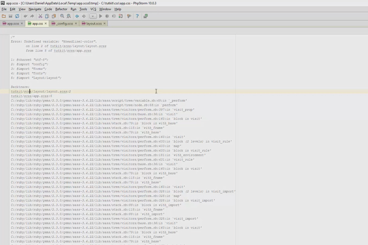 Modern CSS with Sass - 05 Declaring and using variables