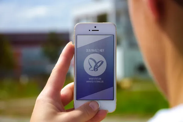 Photoshop-Mockup-mall för en smartphone - Version 4