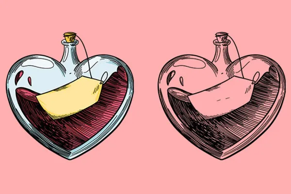 10 liebevolle Herz-Grafiken in Farbe und Schwarz-Weiß: Liebe