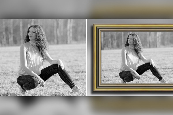 Photoshop-åtgärd: Träram 10