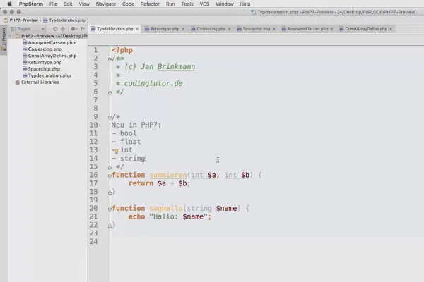 Objektorientert webprogrammering med PHP - 1.06 Endringer i PHP 7