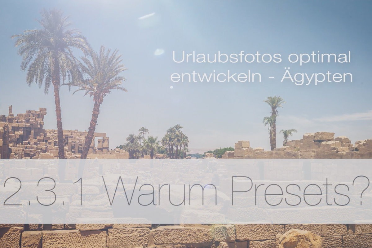 Optimere feriebildene - 2.3.1 Hvorfor presets?