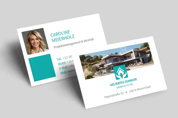 Elegant business card for real estate companies and architectural firms