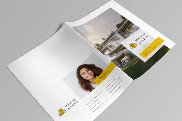 Twaalf pagina's tellende voorbeelden van vastgoedbrochures, huizen en appartementen - Versie 2.