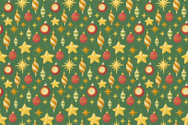Weihnachtliche Illustrationen, Muster: Weihnachtsbaumschmuck