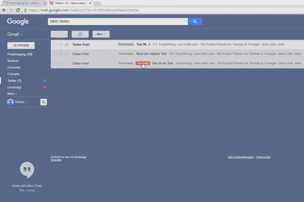 More productive in Google Mail - The best tricks - 06 Better than folders: Labels with different colors