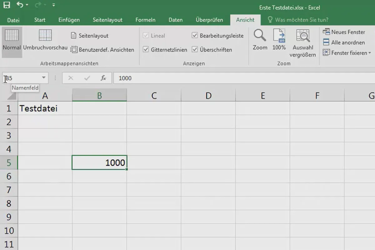 Excel-Grundlagen – Einführung für Anfänger: 06 Zellen-Bestimmung