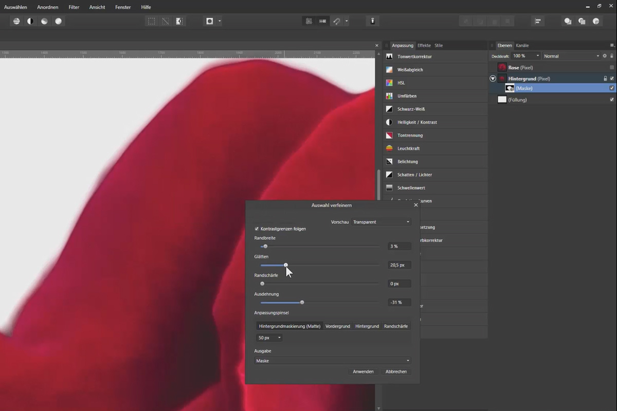 Frigjøring med Affinity Photo: 06 | Frigjøring med bakgrunnsgummi