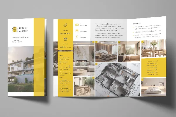 High-quality flyer for real estate companies and architecture firms