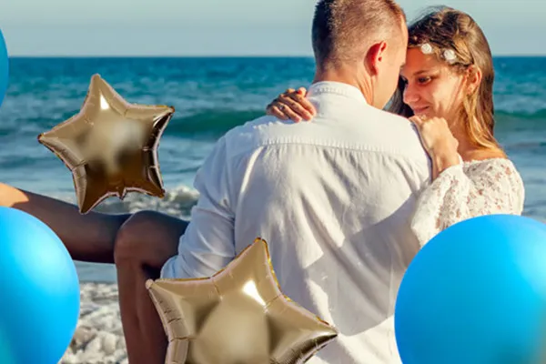 Pictures with colorful balloons: Star shape 1