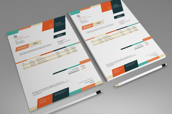 Invoice templates for business, trade and services - Template 05