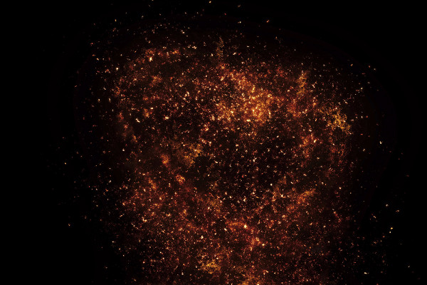 Effets d'images magiquement lumineux : formations de points lumineux