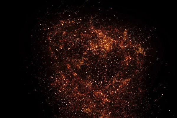 Magical glowing image effects: luminous dot formations
