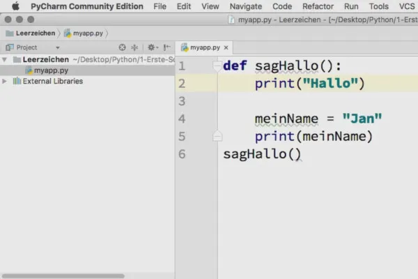Mempograman dengan Python - 1.6 Semuanya tentang spasi.