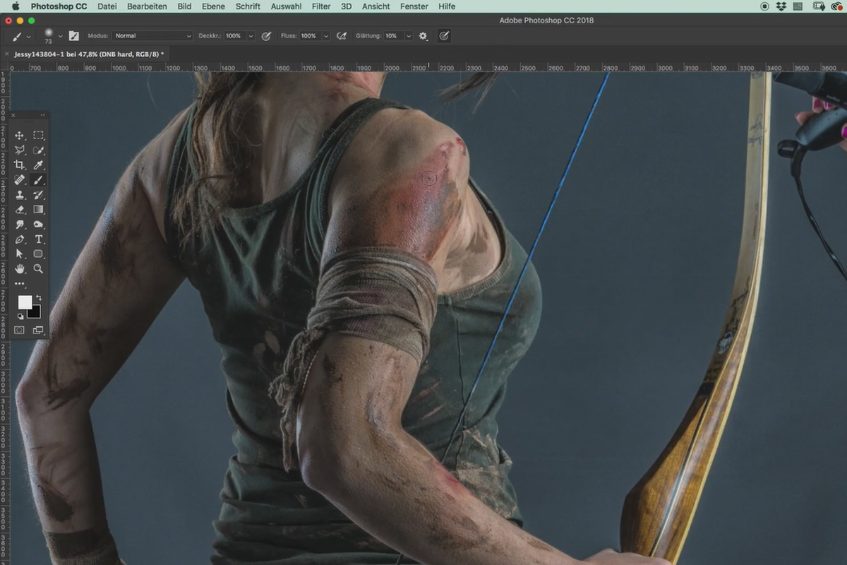 Crear carteles al estilo de Tomb Raider - Tutorial de fotografía y Photoshop: 6 Dodge and Burn