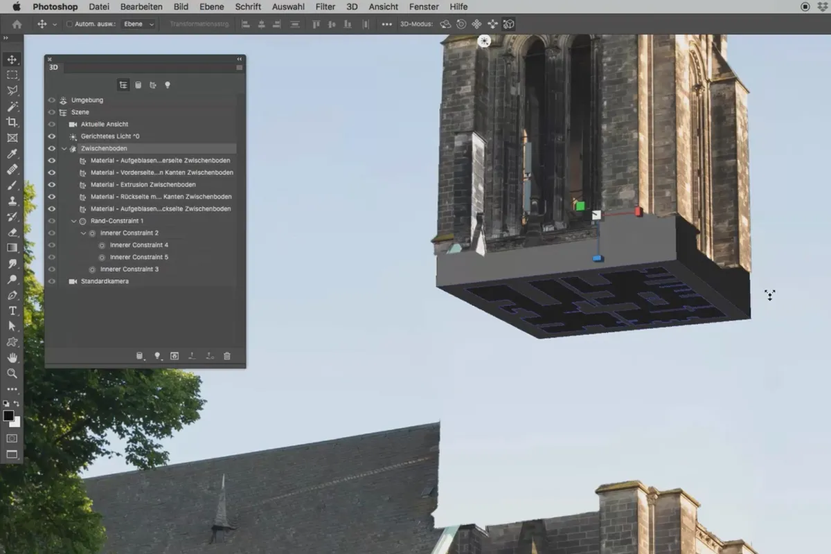 포토샵 3D 튜토리얼 "Take-off": 06 | Extrusion