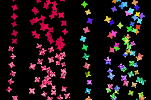 Konfetti-Pinsel für Photoshop: Sterne mit 4 Strahlen