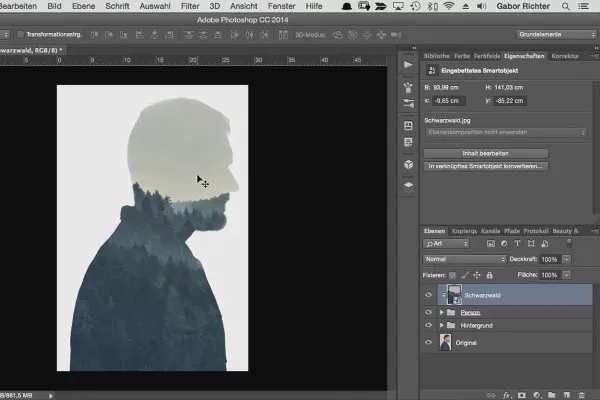 MIN PASSION - Kreativt karakterportræt i Photoshop - 06: Placere scenariet