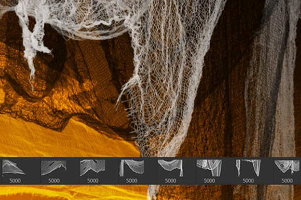 Halloween images as Photoshop brushes: scraps of fabric